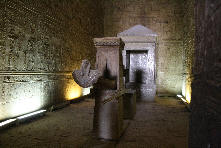 Sacred Boat Edfu Temple, Edfu, Egypt, see it during your transfer from Luxor to Aswan